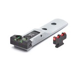 LPA Sights - TXT03F2 Rear sight with green fiber optic rear sight in silver finish with red fiber optic front sight locked by means of a spring - Image 2 of 5