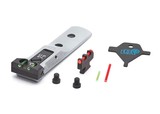 LPA Sights - TXT03F2 Rear sight with green fiber optic rear sight in silver finish with red fiber optic front sight locked by means of a spring - Image 1 of 5