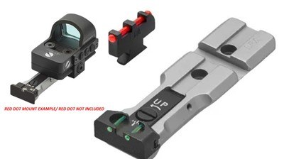 LPA SightsWXT03F2 "Red Dot Ready" Adjustable Rear with Fiber Optic Front Sight Set for Smith & Wesson