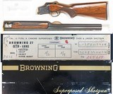 Belgian-made Browning Model 27 12-guage "Chasse" (Game/Hunt), 30" barrels UNFIRED! in orig. box - 2 of 13