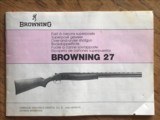 Belgian-made Browning Model 27 12-guage "Chasse" (Game/Hunt), 30" barrels UNFIRED! in orig. box - 3 of 13