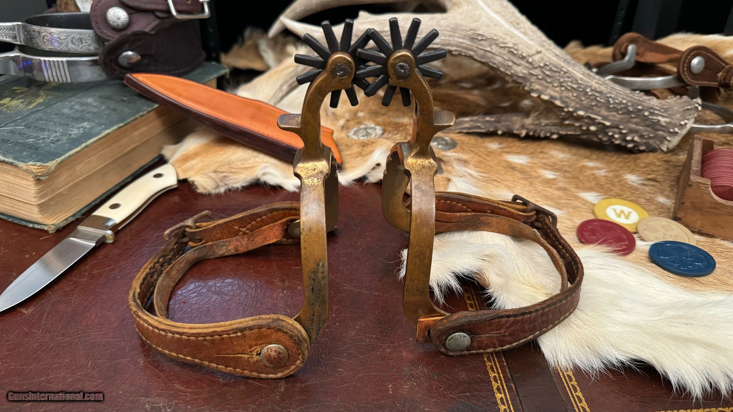 Vintage August Buermann North & Judd Hercules Bronze Spurs Single Spot