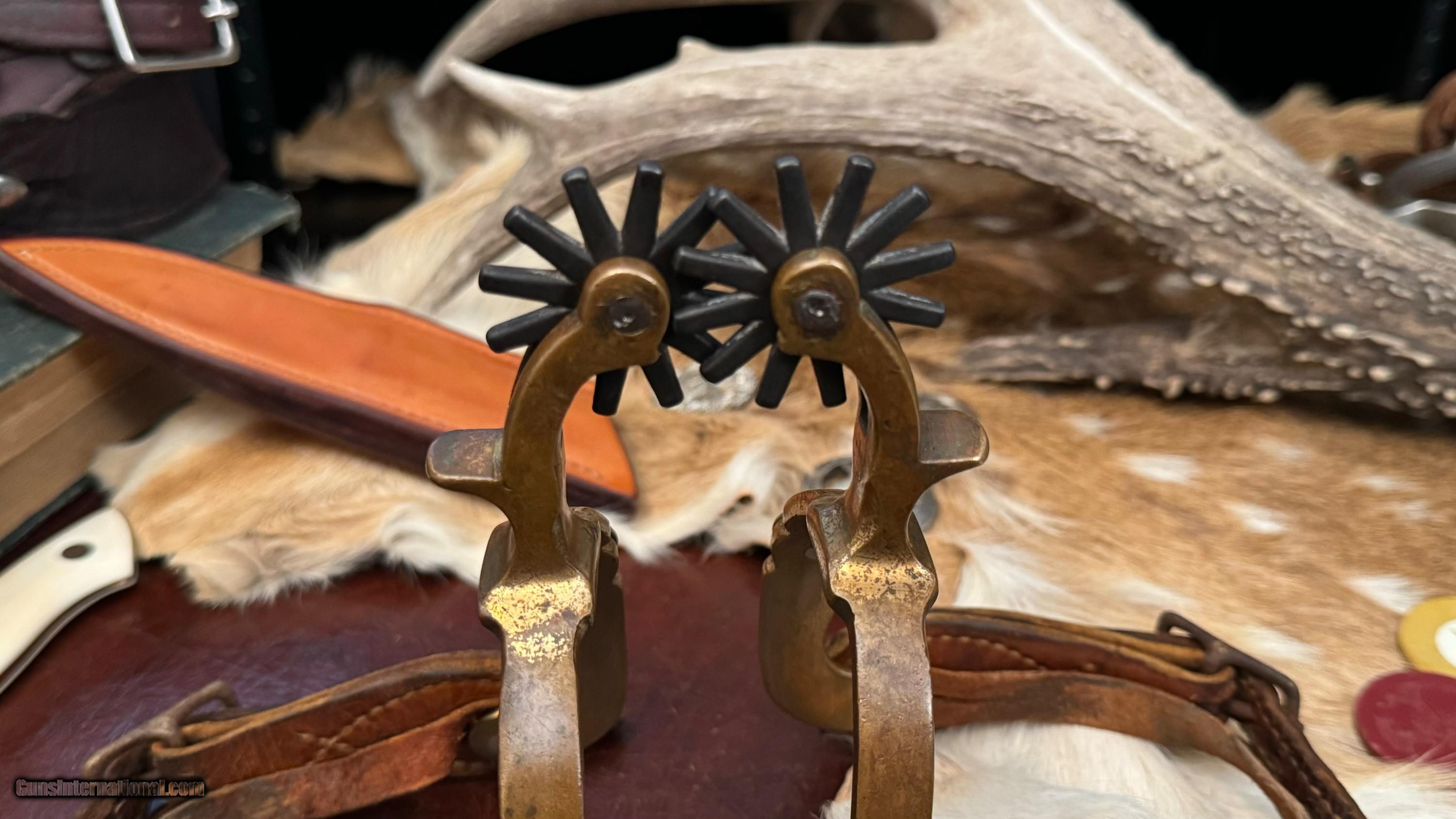 Vintage August Buermann North & Judd Hercules Bronze Spurs Single Spot