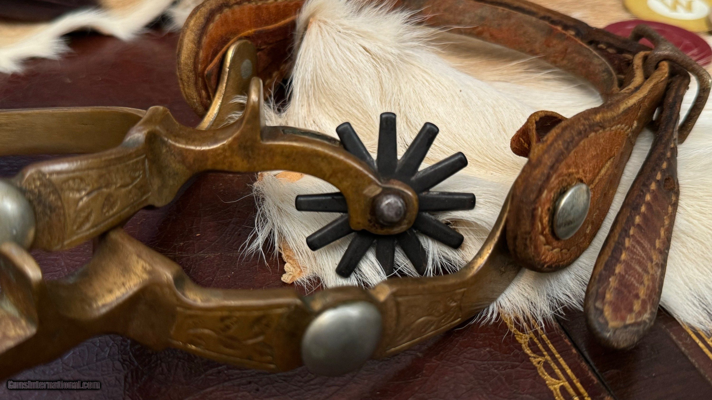 Vintage August Buermann North & Judd Hercules Bronze Spurs Single Spot