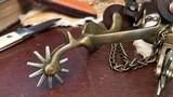 August Buermann North & Judd Boot Spurs Western Riding HORSES Hercules Bronze - 6 of 15