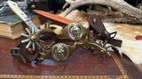 August Buermann North & Judd Boot Spurs Western Riding HORSES Hercules Bronze - 1 of 15