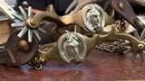 August Buermann North & Judd Boot Spurs Western Riding HORSES Hercules Bronze - 2 of 15
