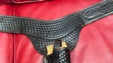 George Lawrence Basketweave Holster Rig - Ruger .44 Mag/.30 Carbine 7 1/2” - 4 of 15