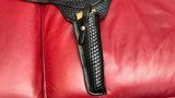George Lawrence Basketweave Holster Rig - Ruger .44 Mag/.30 Carbine 7 1/2” - 5 of 15