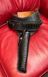 George Lawrence Basketweave Holster Rig - Ruger .44 Mag/.30 Carbine 7 1/2” - 1 of 15
