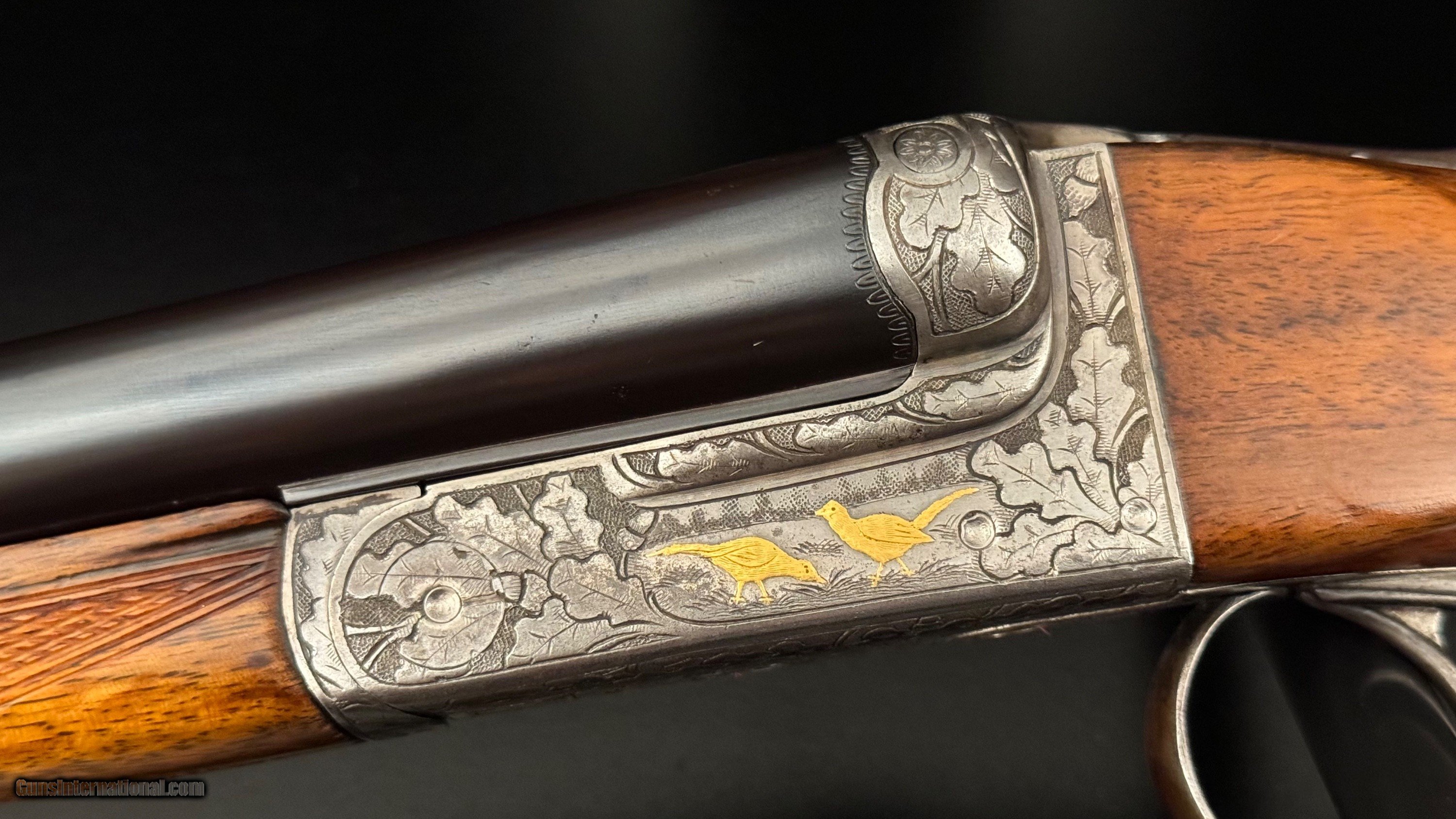 J.B. Ronge Fils A Liege 16GA Engraved SxS Double Barrel Shotgun - Belgium