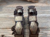 Les "GARCIA" Marked Silver Inlay Vaquero Spurs w/ Double Chains - BEAUTIFUL - 7 of 12
