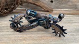 E. Garcia Blued/Silver Inlaid Revolver Spurs - 15 of 15