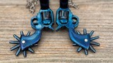 E. Garcia Blued/Silver Inlaid Revolver Spurs - 11 of 15