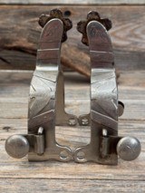 "Crockett" Marked Eagle Pattern Spurs - 7 of 8