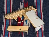 Walther PPK/S Gold Plated & Engraved 9mm Kurtz (.380 Auto) Pistol - RARE