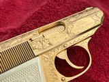 Walther PPK/S Gold Plated & Engraved 9mm Kurtz (.380 Auto) Pistol - RARE - 12 of 15