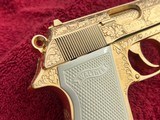 Walther PPK/S Gold Plated & Engraved 9mm Kurtz (.380 Auto) Pistol - RARE - 13 of 15