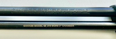 Savage Model 42.22LR / 410 shotgunFree Shipping - Image 4 of 10