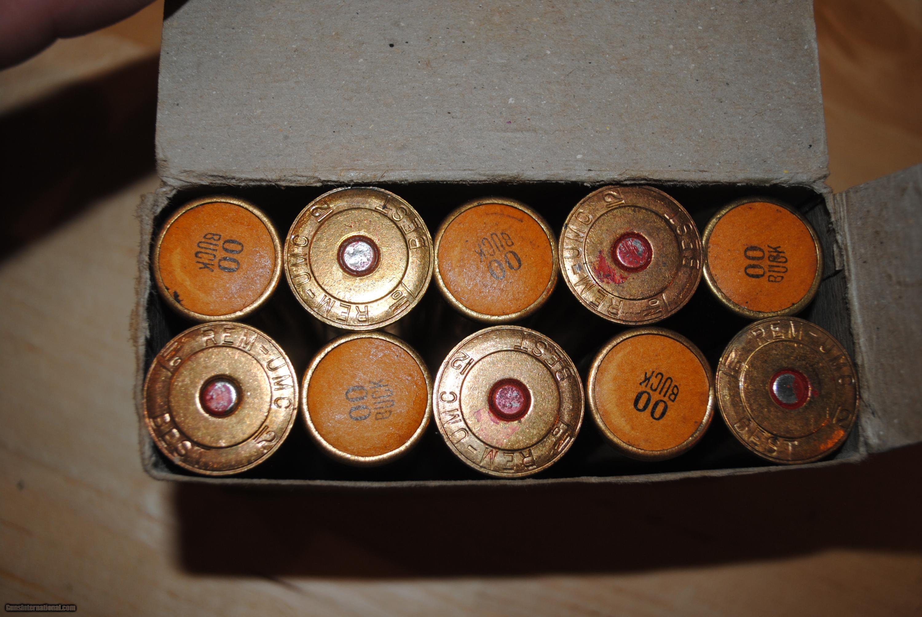 Brass Hull 12 Guage 00 Buckshot Full Box Remington Military Issue