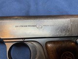 Ortrgies Deutsche Werke Pocket Pistol Rare (German) 7.65mm (.32 ACP) - 3 of 11