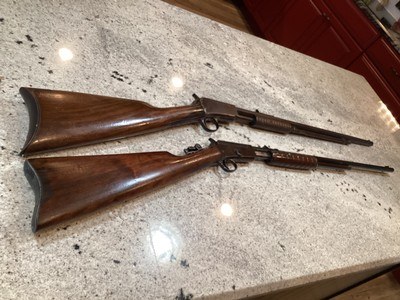TWO VINTAGE 1907 .22 RIFLES WINCHESTER & MARLIN