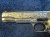 Colt 1911 Series 7045 ACP Cattle Brand Engraved Ivory Grips 5