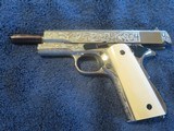Colt 1911 Series 7045 ACP Cattle Brand Engraved Ivory Grips 5