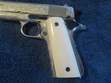 Colt 1911 Series 7045 ACP Cattle Brand Engraved Ivory Grips 5
