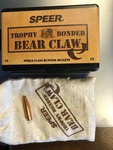 Speer Trophy Bonded Bear Claw bullets
.257 caliber 115 grain - 1 of 2