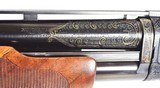 ENGRAVED WINCHESTER MODEL 12 TWO BARREL SET IN CUSTOM WOOD CASE - 6 of 12