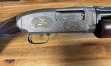 Engraved Gold Inlaid Winchester Model 12 Slide Action Shotgun - 15 of 16