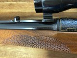 Elaborately Engraved Gold Inlaid Josef Hambrusch Mauser 98 Rifle with Scope - 15 of 17