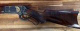 Rare. high grade : factory engraved and gold inlaid winchester model 1886 - 7 of 16