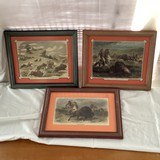 “The Buffalo hunt”and others colored newsprint from 1858 - 8 of 8