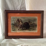 “The Buffalo hunt”and others colored newsprint from 1858 - 2 of 8