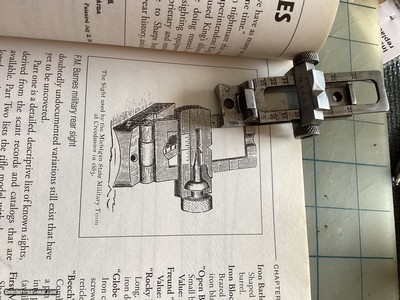 ultra rare Sharps rifle Michigan State Army Creedmoor rifle team sight with adjustable windage!