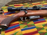 Model 702 KRICO 222 rem mannlicher with German Pecar 4-10 power variable double set triggers Nice - 9 of 10