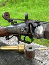 Percussion Civil War sniper rifle /chunk gun/heavy barrel target rifle 40 caliber named Red Bull by Wm Craig - 8 of 14