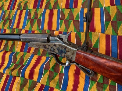 Unique custom 73 Maynard? Single shot. custom made for mid range shooting off sticks 40–70.