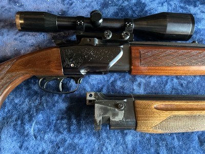 Brno 306 O/U rifle 5.6 x 50r/222r mag/shotgun plus extra set of 12 gauge shotgun barrels - Image 1 of 12