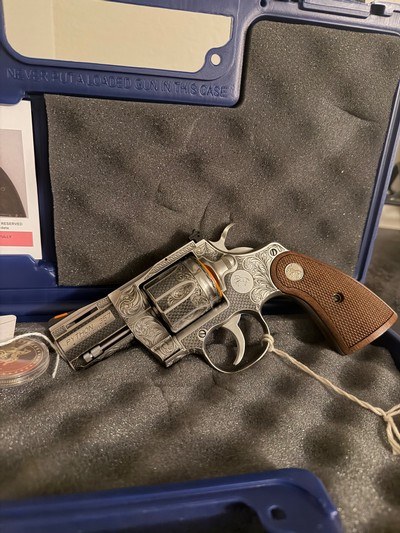 Factory new rare engraved colt revolver