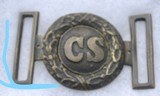 Original Confederate Richmond Style CS Tongue in Wreath Belt Plate