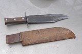 Very Large Hand Made Fighting Bowie Knife with Leather Sheath - 2 of 2