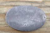 Civil War Confederate Solid Cast Pewter Georgia State Seal Box Plate - 2 of 2