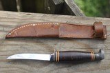 3 Mini Hunting Knives, Case, Kbar. Unknown Custom Made, Scabbards - 7 of 8