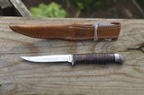 3 Mini Hunting Knives, Case, Kbar. Unknown Custom Made, Scabbards - 6 of 8