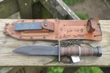 Viet Nam U S Navy Pilots Survival/Fighting Knife with Sharpening Stone - 1 of 3