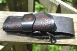 45 Cal Revolver Pistol Holster, New, Finely Tooled - 1 of 2