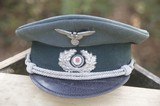 3RD REICH GERMAN OFFICERS VISOR HAT FOR HEER GEBIRGSJAGER OR ADMINISTRATION - 1 of 8